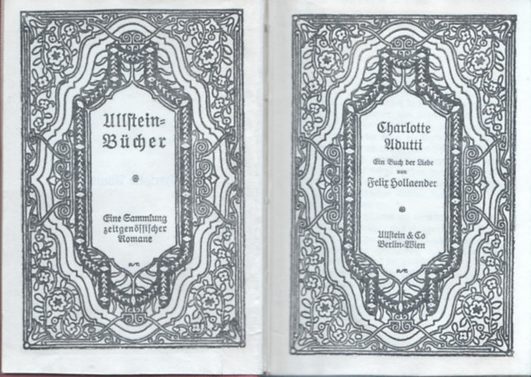 Felix Hollaender - Charlotte Adutti (Ein Buch der Liebe)