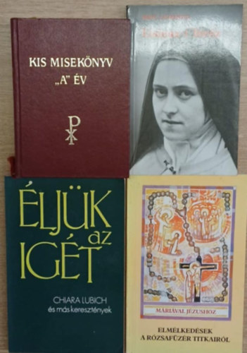 Ren� Laurentin - 4 db vall�sos k�tet: Kis misek�nyv "A" �v - Lisieux-i Ter�z - �lj�k az ig�t - Elm�lked�sek a r�zsaf�z�r titkair�l