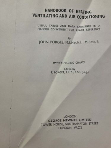 J. Porges - Handbook of Heating, Ventilating and Air Conditioning