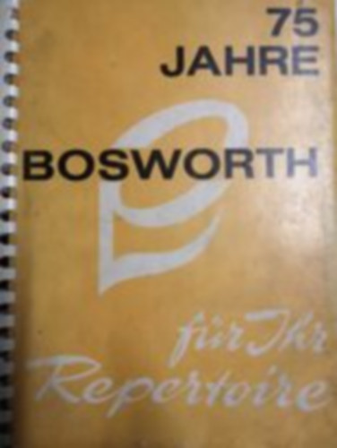 75 Jahre Bosworth F�r ihr Repertoire