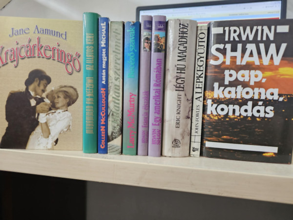 Jane Aamund, Muhammad An-Nefzawi, Colleen McCullough, Joyce Carol Oates, Larry McMurtry, Irwin Shaw, Eric Knight, John Fowles - 10db regény, KÖNYVMENTŐ AJÁNLAT: Krajcárkeringő+ Az illatos kert+ Aztán megjött Michael+ Áldatlan szerelmek+ Becéző szavak+ Francia éjszakák+ Egy amerikai Rómában+ Légy hű magadhoz+ A lepkegyűjtő+ Pap, katona, kondás