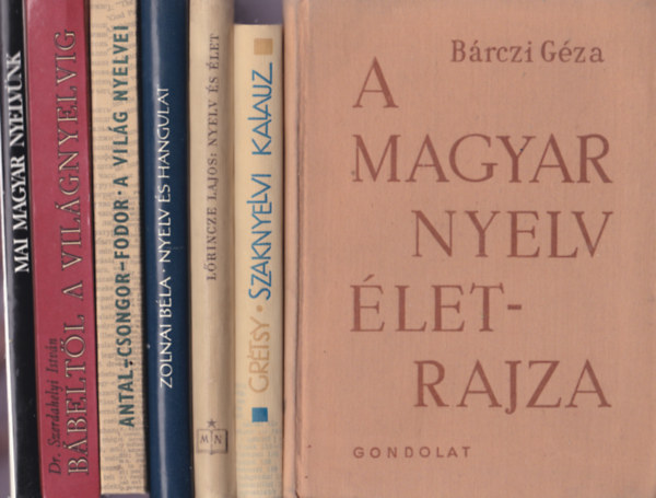 Nyelvr�l, nyelv�szetr�l k�nyvcsomag 7 db