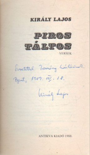 Kirly Lajos - Piros tltos- versek 1988