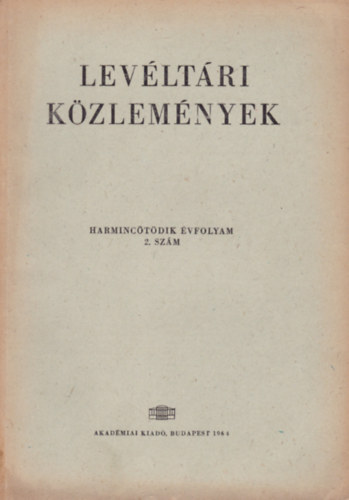 Levltri kzlemnyek (35. vf. 2. szm)