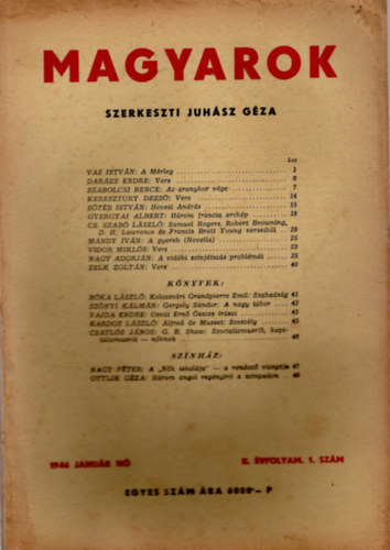 Juhsz Gza  (szerk.) - Magyarok 1946 janurtl-augsztusig ( II. vfolyam 1-8. szmig  7 ktetben )