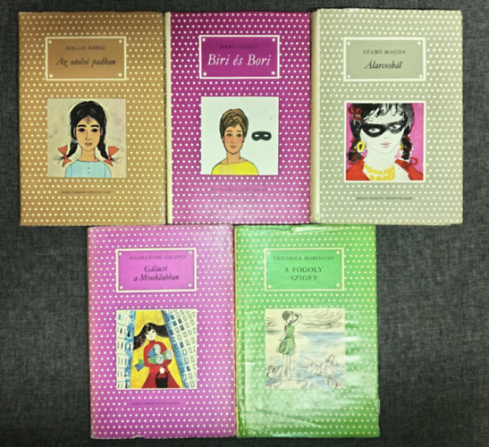 Halasi Mria, Hrs Lszl, Szab Magda, Madeleine Gilard, Veronica Robinson - (5db) Pttys Knyvek ifjsgi knyvcsomag a 8-11. ves korosztly szmra: Az utols padban / Biri s Bori / larcosbl / Glest a miniklubban / A fogoly sziget