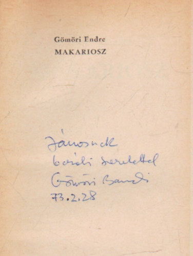 G�m�ri Endre - Makariosz