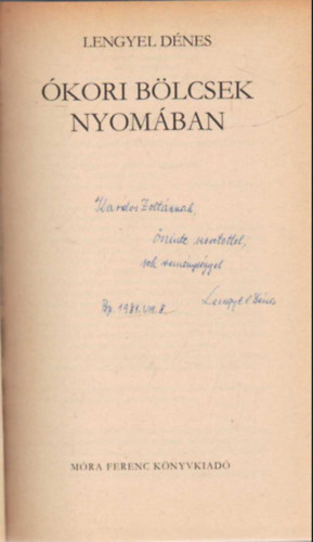 Lengyel D�nes - �kori b�lcsek nyom�ban