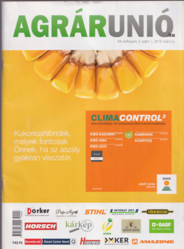 Szirmai S. P�ter - 3 db Agr�rmagazin :  Agr�runi� 2019. m�rcius + Agr�r�gazat 2018 j�nius + Agr�rmagazin 2018/5