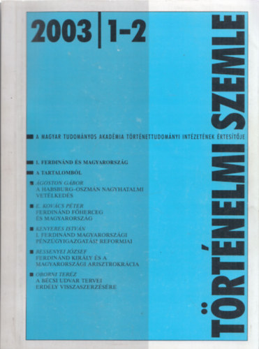 Tth Istvn Gyrgy - Trtnelmi szemle 2003/1-2