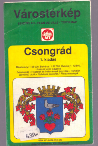 Csongr�d  v�rost�rk�p 1: 25 000, 1: 12 500 , 1: 12 500