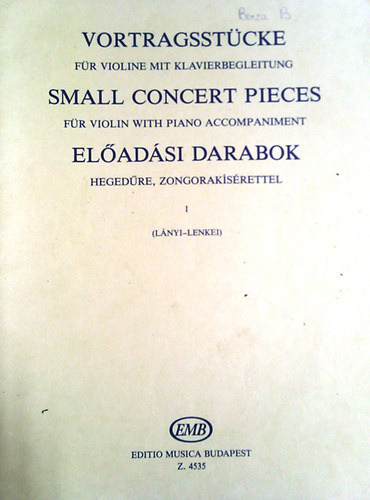 Lányi - Lenkei - Előadási darabok hegedűre, zongorakísérettel