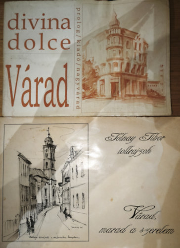 2db Nagyv�raddal kapcsolatos k�nyv - Divina dolce V�rad, Tolnay Tibor tollrajzok-V�rad, marad a szerelem