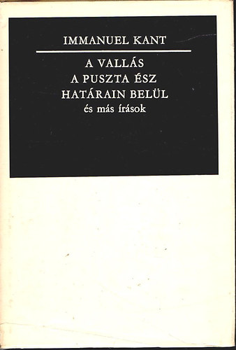 Immanuel Kant - A valls a puszta sz hatrain bell