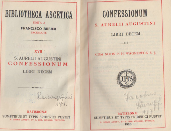 S. Aurelii Augustini - Confessionum libri decem, XVII