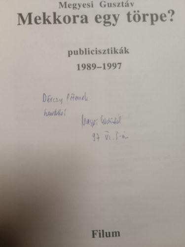 Megyesi Gusztv - Mekkora egy trpe?