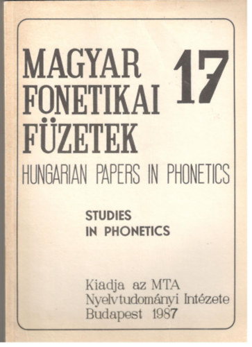 Magyar fonetikai f�zetek 17.