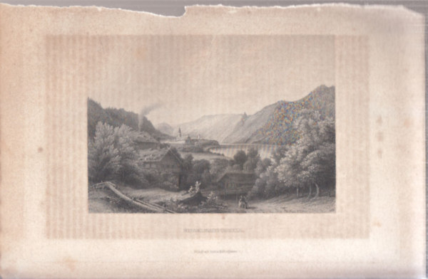 Engelhardtszell (28�18cm lapm�ret� eredeti ac�lmetszet, 1860-as �vek) - Ausztria