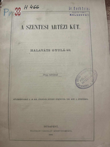 Halavts Gyula - A szentesi artzi kt