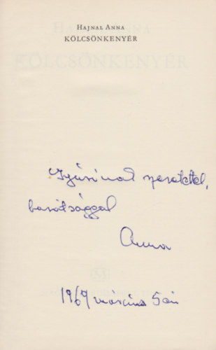 Hajnal Anna - Kölcsönkenyér (válogatott versfordítások)