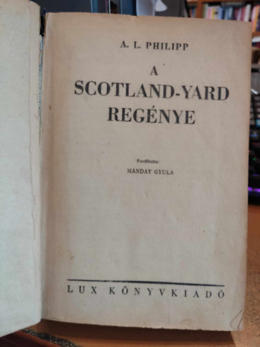A. L. Philipp - A Scotland-Yard regnye