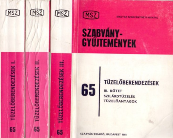 Tzelberendezsek I-III. (Szabvnygyjtemnyek)