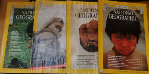National Geographic Society - 4 db National Geographic, angol nyelv�, sz�rv�ny sz�m!