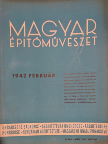 vit�z Irsy L�szl� szerk. - Magyar �p�t�m�v�szet 1942. febru�r