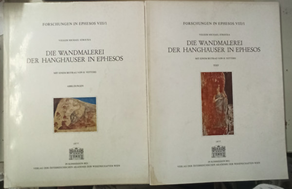 Volker Michael Strocka  (Hrsg) - Die Wandmalerei der Hanghuser in Ephesos - Text und Abbildungen (2 db)