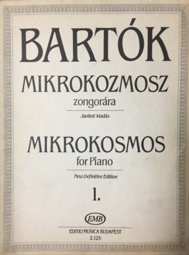 Bartk mikrokozmosz - zongorra I.