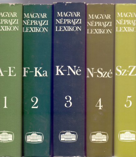 Ortutay Gyula  (fszerk.) - Magyar nprajzi lexikon 1-5 ktet - Teljes sorozat