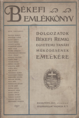 T�bb szerz� - B�kefi-eml�kk�nyv