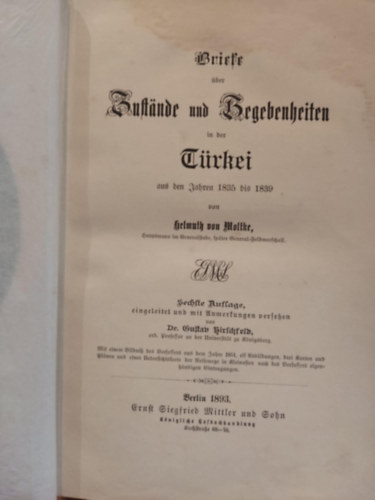 Briefe �ber Zust�nde Und Begebenheiten In Der T�rkei (Levelek a t�r�korsz�gi �llapotokr�l �s esem�nyekr�l)