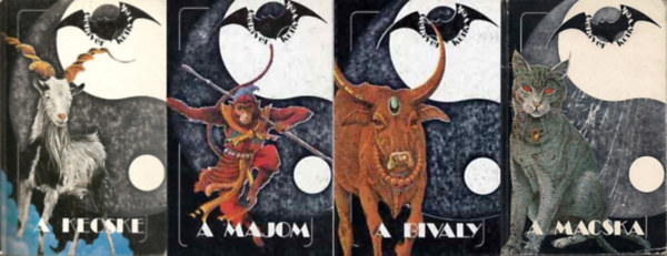 Kisbn Gyula  (szerk.) - 4 db Knai horoszkp: A bivaly + A kakas + A macska + A kecske