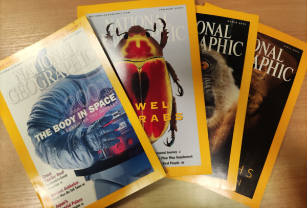 National Geographic 2001 January-February-March-April (4 db szórványszám)