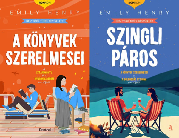 Emily Henry - 2 db Emily Henry K�L�NLEGES, �LDEKOR�LT KIAD�S� romantikus reg�ny: A k�nyvek szerelmesei - (K�l�nleges kiad�s) + Szingli p�ros - (K�l�nleges kiad�s)