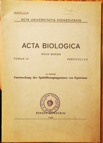 Acta Juridica et Politica Tomus IV. - Fasciculus 3-4