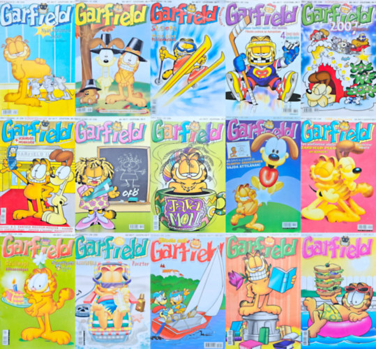 15 db Garfield kpregny: 188., 191., 194., 204., 205., 210., 214., 221., 226., 230., 234., 236., 242., 255., 256. szm