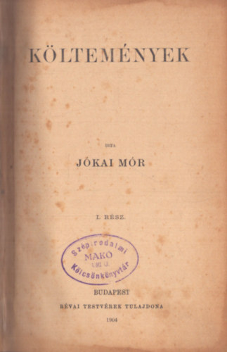 Jkai Mr - Kltemnyek (1904)