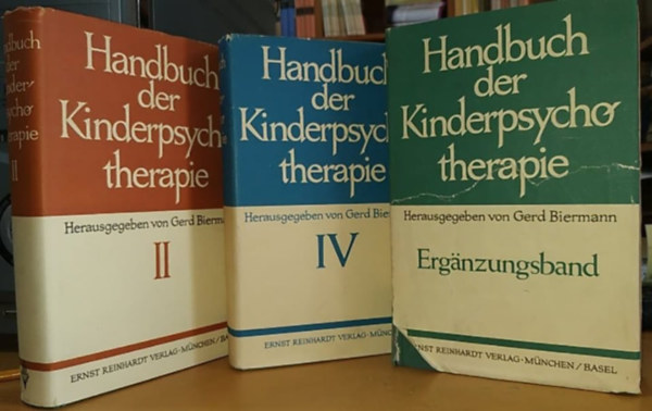 Gerd Biermann (szerk.) - Gyermekpszichoterápiás kézikönyv II. és IV kötet + a kiegészítő kötet (Deutch Edition) - Handbuch der Kinderpsychotherapie - Ergänzungsband