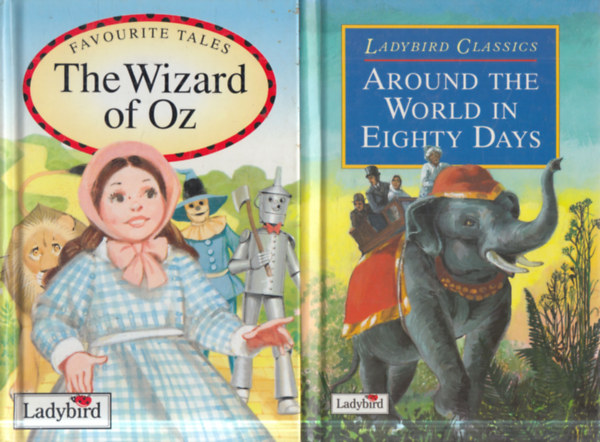 2 db Ladybird mesekönyv: The Wizard of Oz + Around the World in Eighty Years