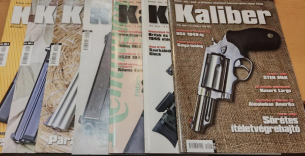 Kalmár Zoltán - 7 db Kaliber (Önvédelmi, vadász-, katonai és sportfegyverek szaklapja), szórványszámok (Lapszámok a terméklapon)(Direx Media Kft.)