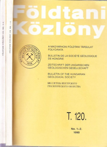 Hámor Géza (felelős szerk.) - Földtani Közlöny 1990/1-4 (két kötetben)