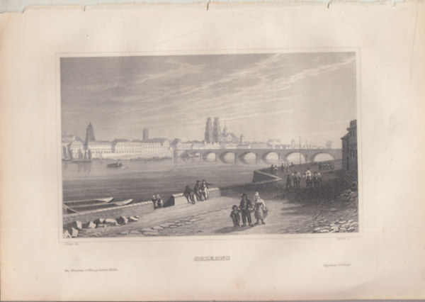 Orleans (vros, Franciaorszg, Eurpa) (16x23,5 cm lapmret eredeti aclmetszet, 1856-bl)