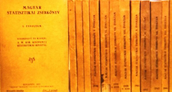 Magyar Statisztikai Zsebkönyv 1-14. évf. (1932-1947, 13 kötet, hiányzik: 1940. köt.)