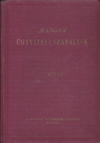 "Hangya" gyviteli szablyok I.