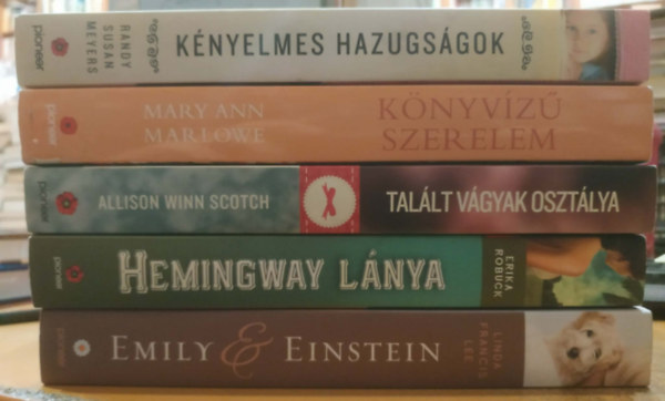 Erika Robuck, Linda Francis Lee, Mary Ann Marlowe, Randy Susan Meyers Allison Winn Scotch - 5 db romantikus: Emily & Einstein + Hemingway l�nya + K�nyelmes hazugs�gok + K�nyv�z� szerelem + Tal�lt v�gyak oszt�lya