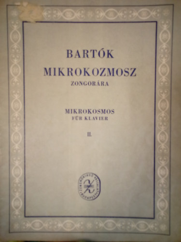 Mikrokozmosz zongorra Mikrokosmos fr Klavier II. (Bartk)