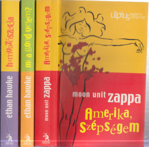Ethan Hawke Moon Unit Zappa - 3 db. romantikus könyv: Amerika, szépségem + Mi a gond velem? + Hamvazószerda