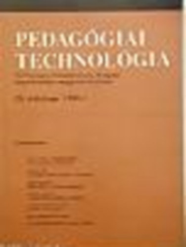 Rohonyi Andr�s - Pedag�giai technol�gia 1985/4rohonyi